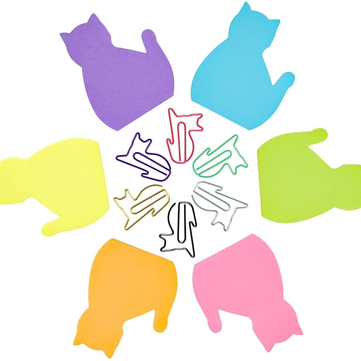Cat-Shaped Sticky Notes Cartoon N Times Sticky Notes Takeaway Cute Sticky Notes Praised Price Stickers Office Note Paper
