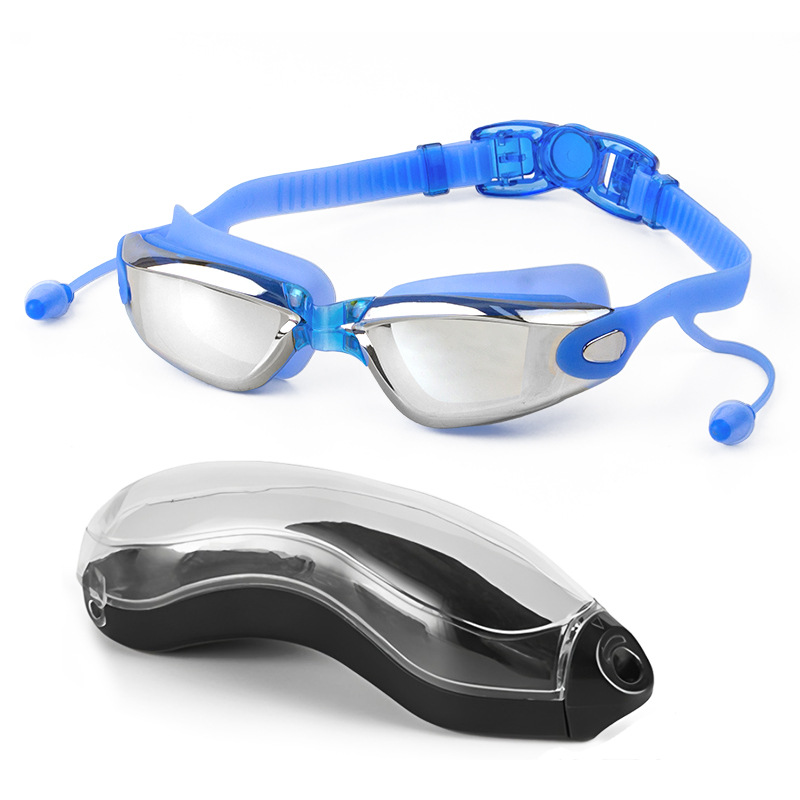 Picture of Adult Professional Training Swimming Goggles Unisex Waterproof Anti-Fog Competition Silicone Large Frame Swimming Goggles Equipment Wholesale