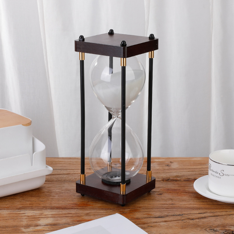 Picture of Retro Hourglass Ornaments 30/60 Minutes Hourglass Timer Chinese Valentine's Day Birthday Gift Creative Desktop Accessories