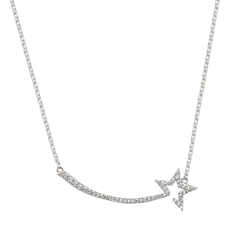 Minsheng Meteor Necklace Women's Niche Light Luxury Design Star Collar Chain All-match High-grade Necklace for Girlfriend