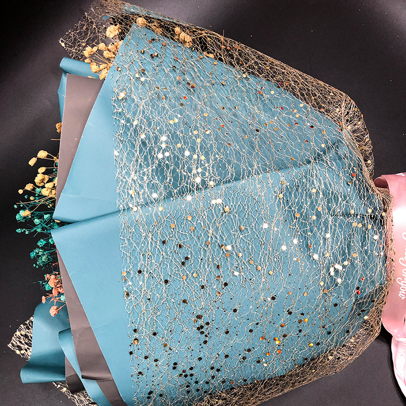 Packing Mesh Table Runner Mesh Christmas Decoration tulle Mesh Powder Hexagon Large Medium Small Sequins