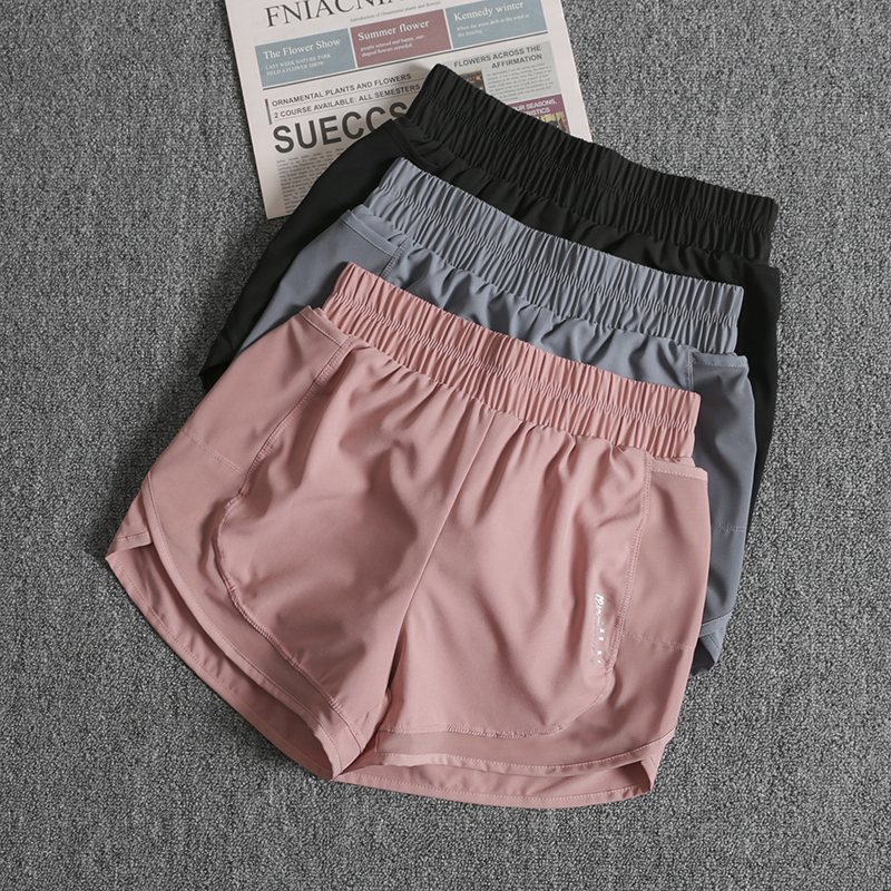 Sports Shorts Women's Loose Anti-glare Fitness Pants High Waist Yoga Pants Quick-drying Running Pants Outer Wear Casual Hot Pants for Summer