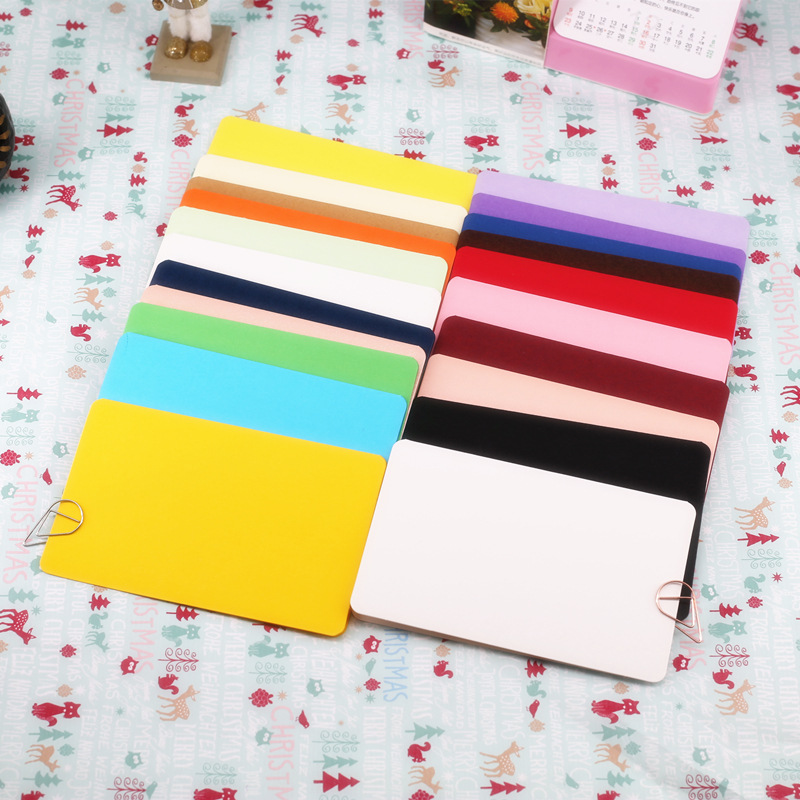 Picture of Kraft paper folded in half blank card nostalgic retro DIY word color card creative commemorative greeting card paper