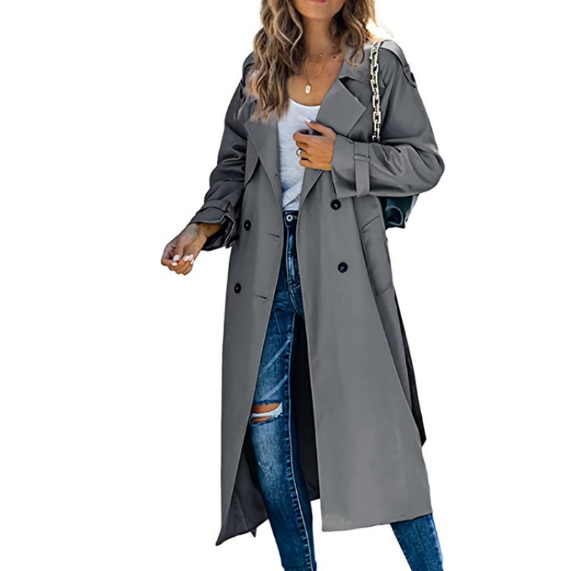 Picture of In stock! Amazon independent station cross-border European and American women's winter and autumn trench coat foreign trade 2023 coat