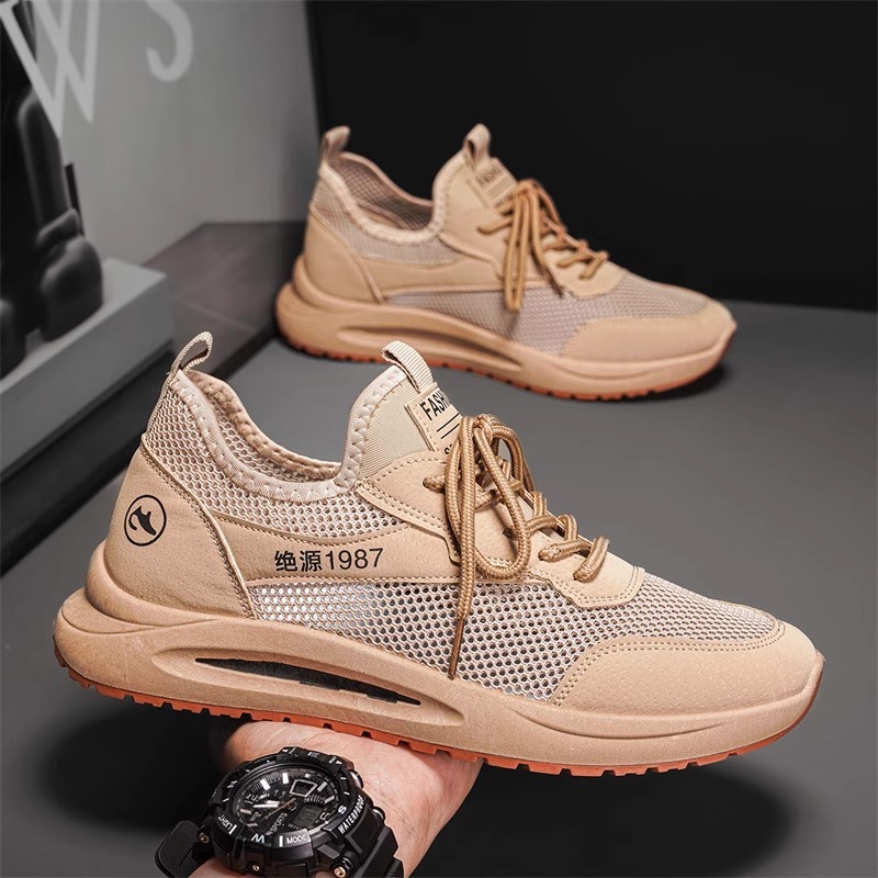 Mesh Shoes for Men 2025 Summer Breathable Thin Mesh Mesh Lightweight Casual Shoes for Men Versatile Trendy Sports Shoes for Men