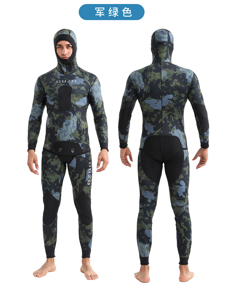 Picture of New 3mm Fish Hunting Clothes Split Swimming Surfer Clothes Men's Thickened Cold-proof Sun-proof Quick-drying Free Diving Suit