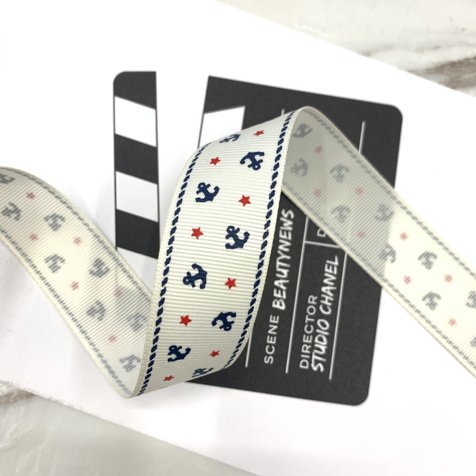 Picture of Ribbon manufacturers bow ribbon British wind Navy wind sea anchor rib printing belt wholesale
