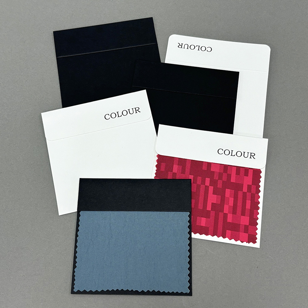 Spot Textile Fabric Small Color Card Clothing Home Textile Curtain Leather Sample Cloth Piece Leather Card Folded Color Card Paper