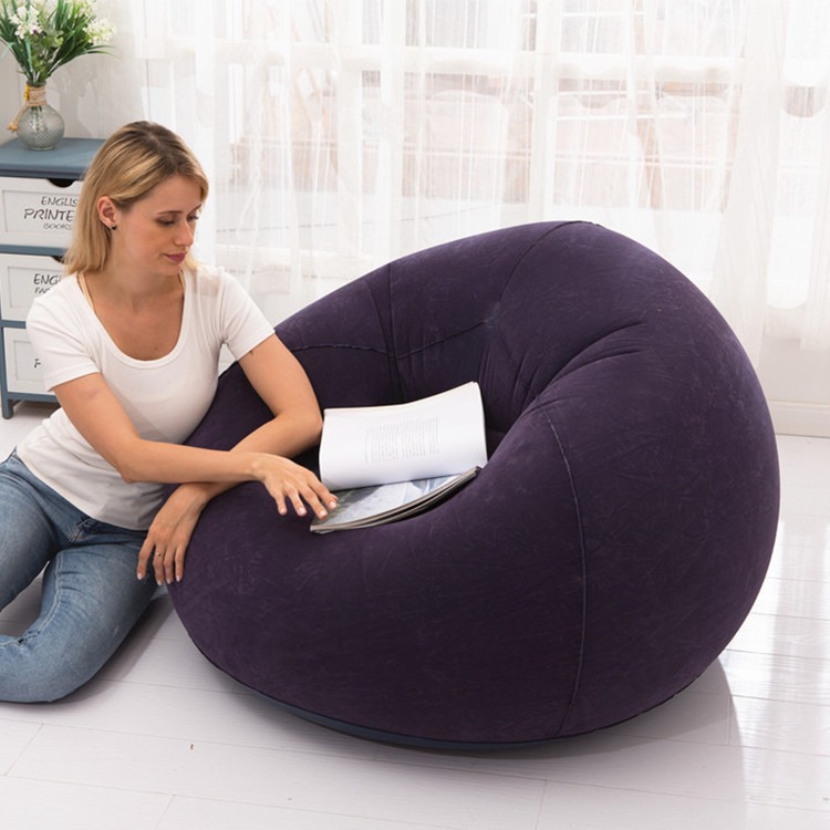 Picture of Factory supply flocking inflatable small apartment home single sofa lazy football sofa leisure entertainment stool