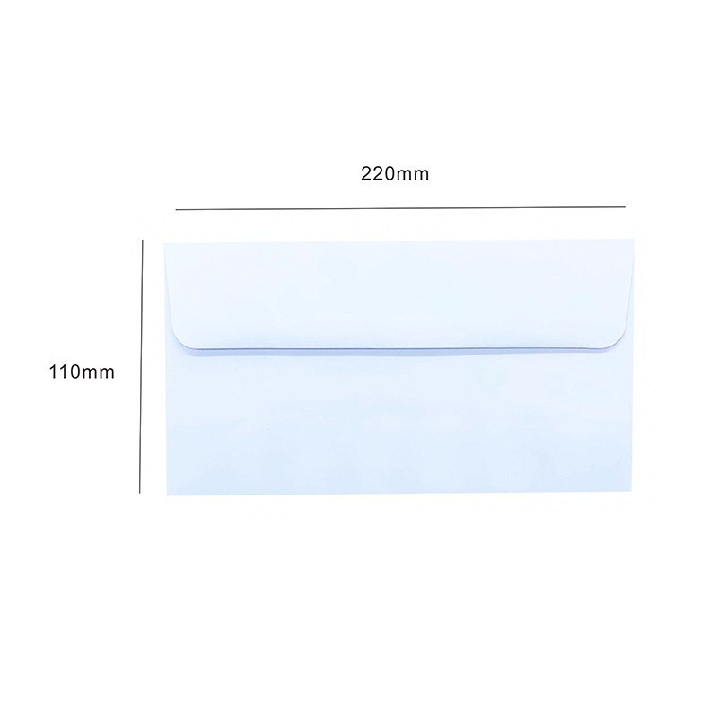 Picture of White Greeting Card Invitation Letter Wedding Invitation Envelope Thickened Plain Color Retro Western Style Invitation Card Kraft Paper Envelope Bag