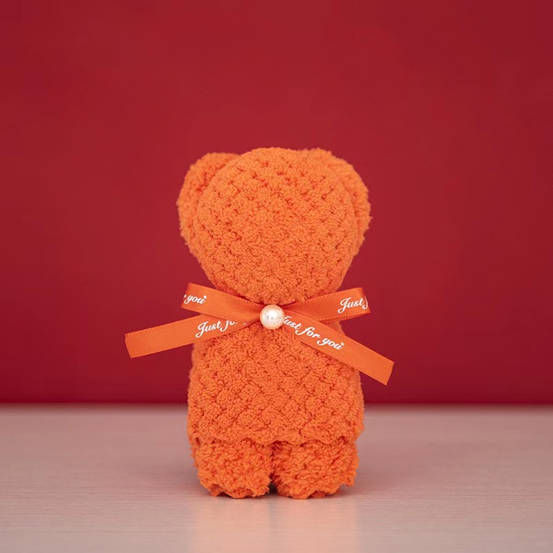 Picture of Red Bear Coral Fleece Towel Hand Gift Bath Towel Wedding Wedding Wedding Cotton Towel Wedding Shop Gift
