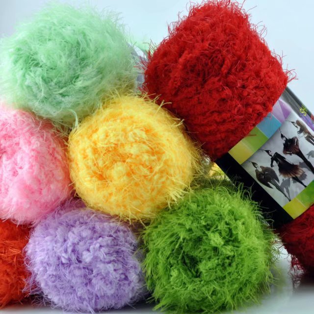 Picture of Coral Mink Velvet Wool Phoenix down Long Hair Imitation Fur Wool Thread Hand Knitted Stick Needle Baby Kidsren Outwear Thread Cross-Border