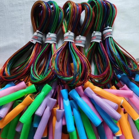 619 bearing color steel rope skipping rope adult fitness student children plastic handle bulk skipping rope sporting goods