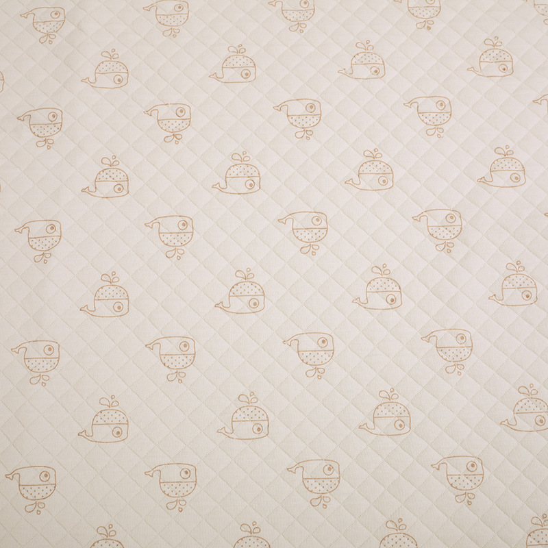 Picture of Original White Diamond Lattice Jacquard Air Layer Printed Baby Quilted Fabric Baby Jumpsuit Sleeping Bag Quilted Fabric