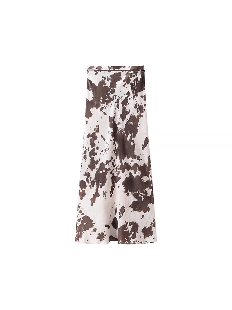 Picture of ZR foreign trade wholesale European and American style women's new animal print silk satin shirt skirt 2235108 2191108
