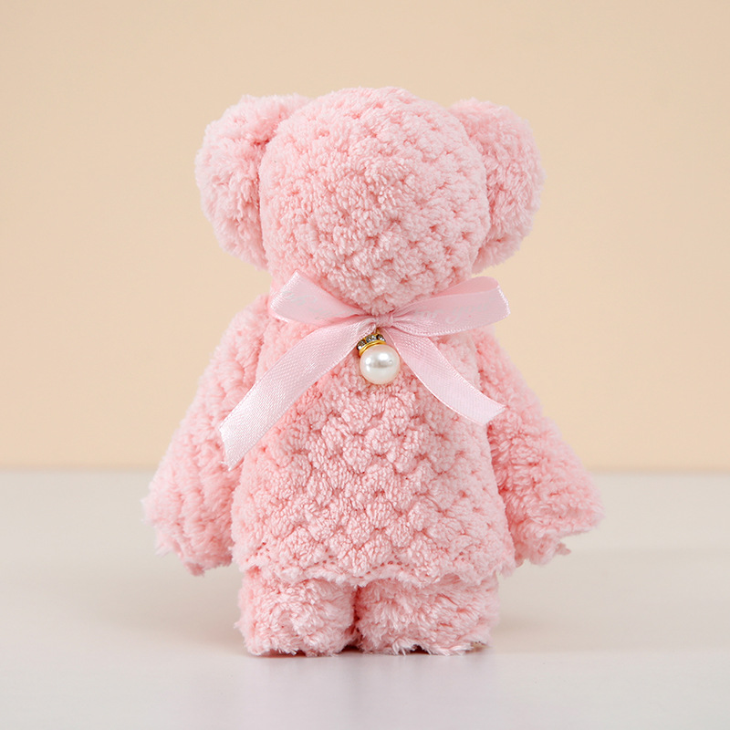 Picture of Coral velvet pineapple Plaid Pearl bear towel hand gift opening birthday return wedding wedding shop gift towel
