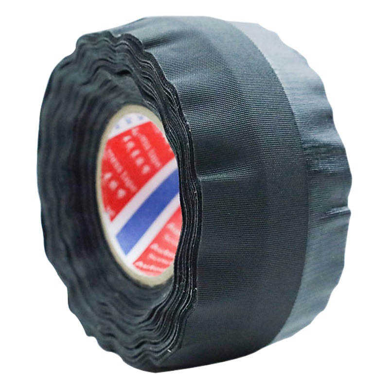 Wholesale black cloth base spiral tape engine compartment car wiring harness tape spiral cloth base tape