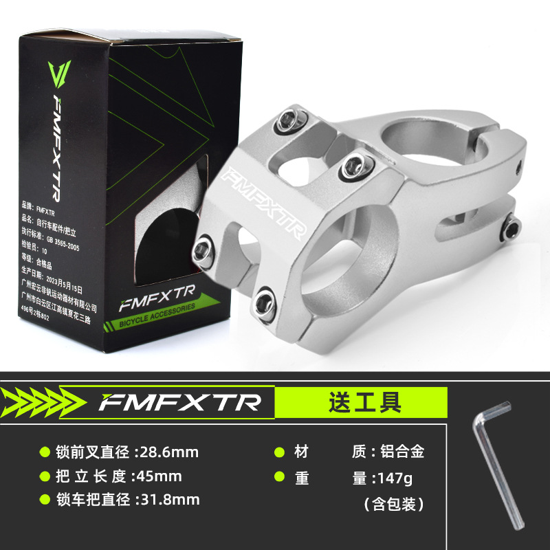 Picture of Bicycle Stem Faucet Handlebar Accessories Road Bike Short Stem Cycling Mountain Bike Cut Out Riser 31.8 Stem
