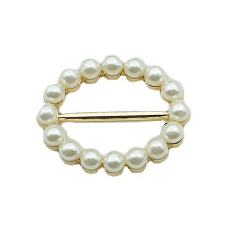 Picture of Korean multi-functional silk towel buckle wholesale high-level clothes accessories buckle pearl rhinestone corner knot buckle jewelry