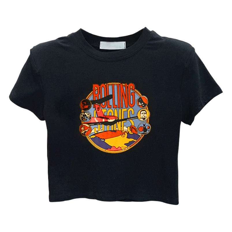 Short Short Sleeve T-Shirt Women ins Trendy 2021 Summer New Korean Student Short Top ins Women's Wholesale