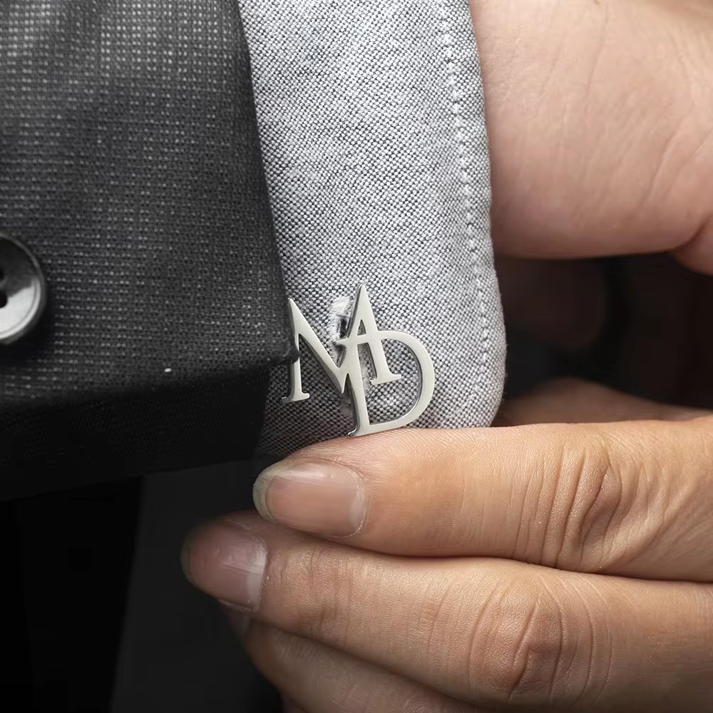 Personalized Letter Cufflinks High-end Men's Suit French Shirt Double Letter Cuff Cuff Nail Bridegroom Wedding Accessories