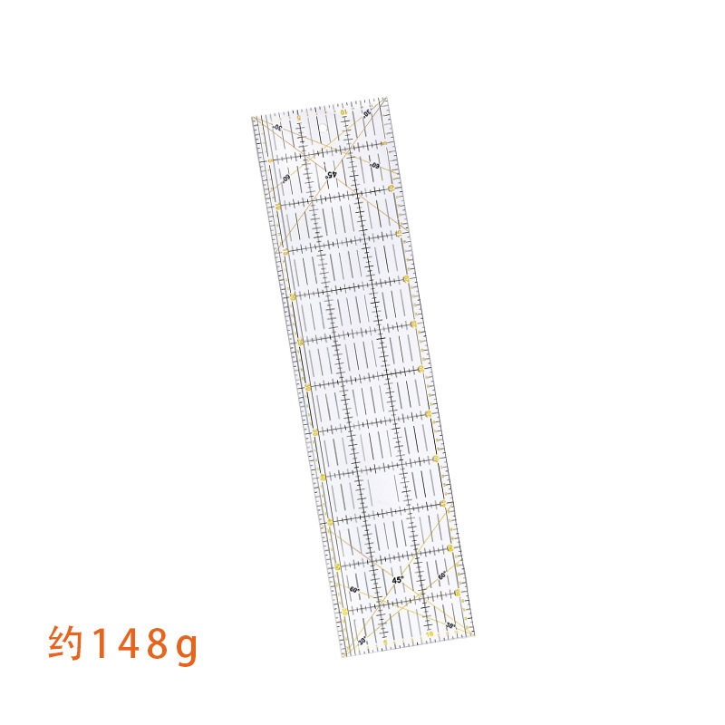 Picture of Acrylic Patchwork Ruler Cutting Ruler Double Color Long Square Ruler Sewing Ruler Patchwork Tool DIY Color Ruler