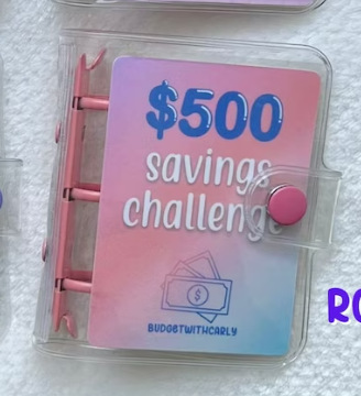 Picture of Cross-Border Spot Mini Binder Savings Challenge Money Clip Gift Mini Money Saving Loose Leaf