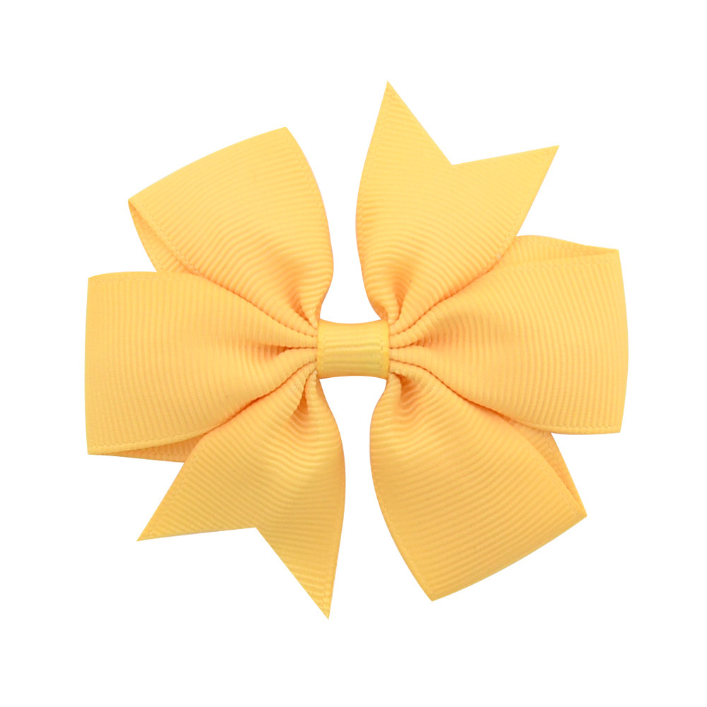Picture of 53 Colors Amazon Hot Selling Six-Ear Pure Color Ribbed Fishtail Bow Hairpin Hair Accessories Kidsren's Headwear 564