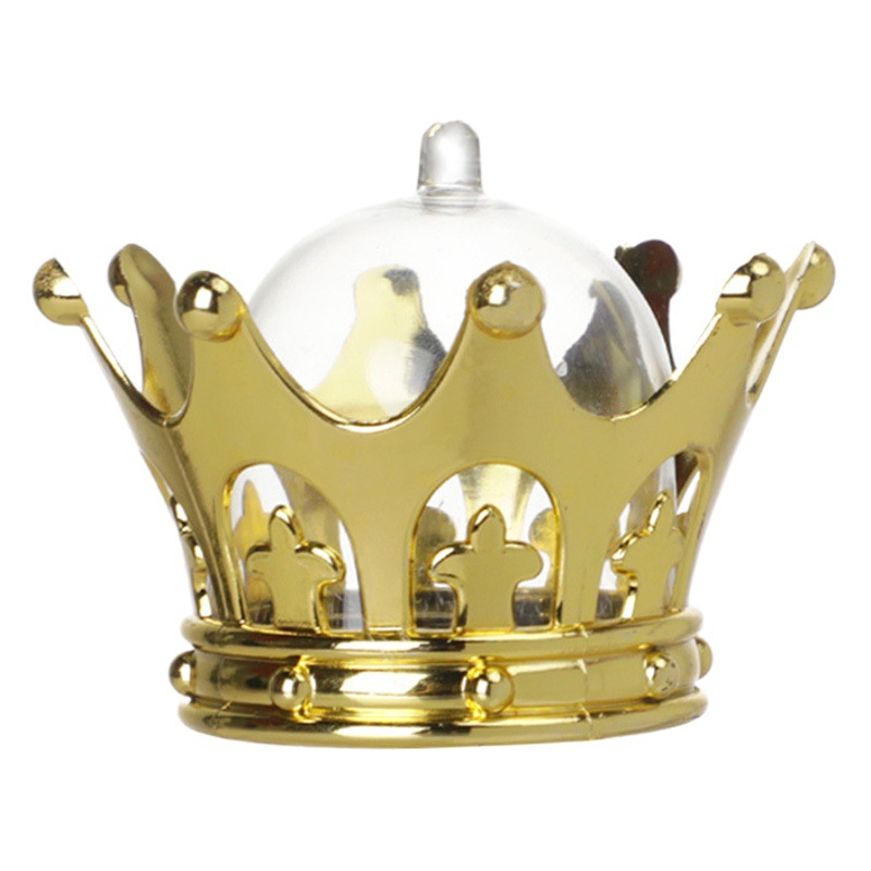 European-Style 3D Electroplated Crown Candy Box Ferrero Packaging Box Wedding Favor Candy Box Creative Wedding Gift Box