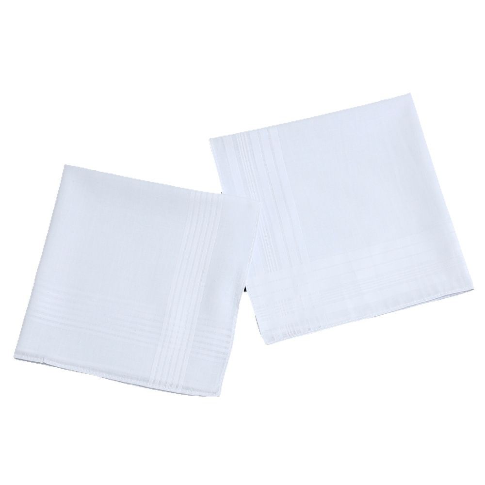 Picture of 40cm Pure White Handkerchief Cotton Satin Edge Plain Handkerchief Cross-border Hot Selling Hand Towel Soft and Comfortable Suit Pocket Towel