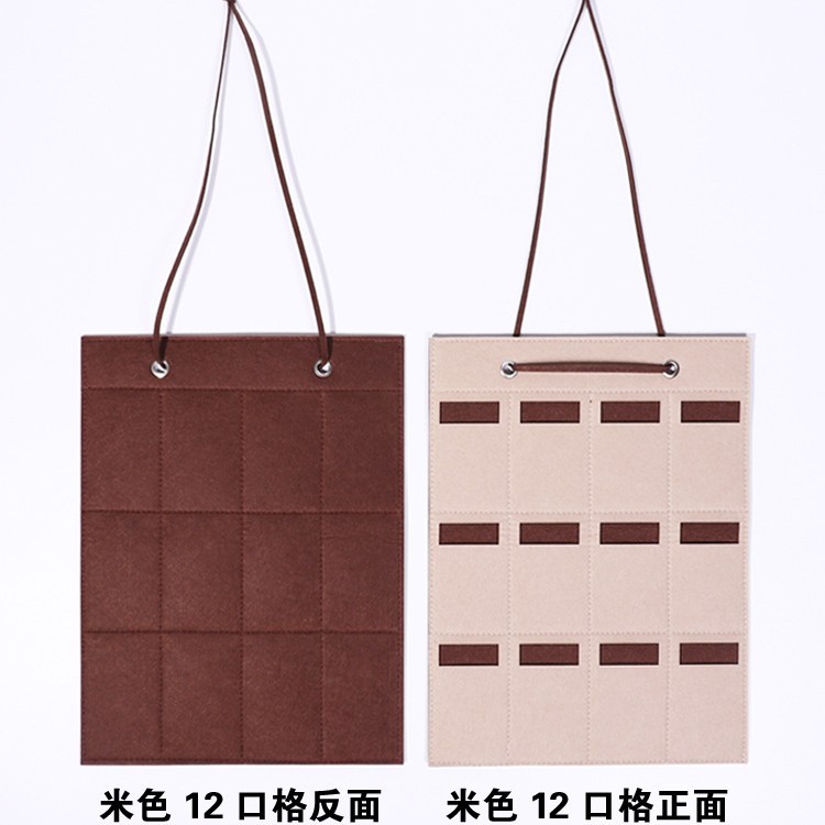 Picture of Foreign Trade Wall-Mounted Sunglasses Storage Box Glasses Storage Hanging Bag Multi-Grids Jewelry Accessories Felt Sunglasses Storage Bag
