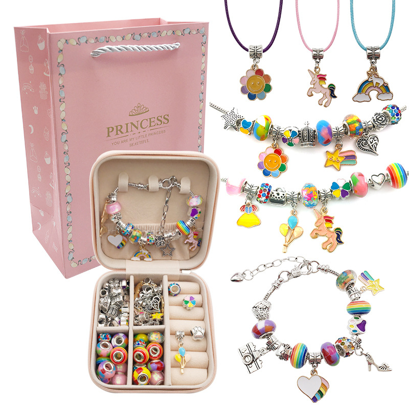 Amazon Hot Selling Wholesale 3 DIY Bracelet Children's Creative Bracelet suit Gift Bag Jewelry Women's Gift Bracelet