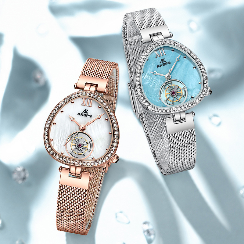 Foreign trade women's watch generation hair fashion diamond temperament fritillary dial to run quartz watch waterproof women's watch tide