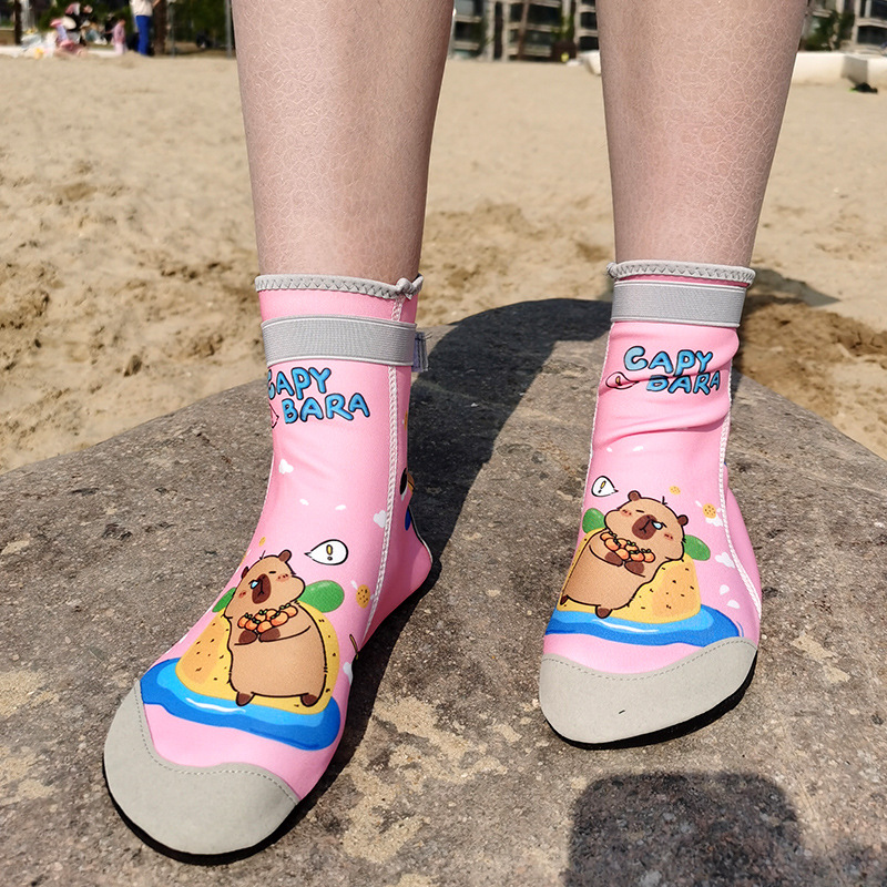 Picture of High-barrel beach socks shoes children's water park swimming snorkeling shoes baby non-slip diving adult sea drifting shoes