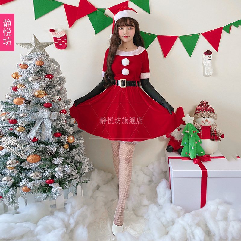 Picture of Japanese Christmas Costume Women's Christmas Costume Christmas dress Red Princess Dress Santa Claus Foreign Trade Cross-border