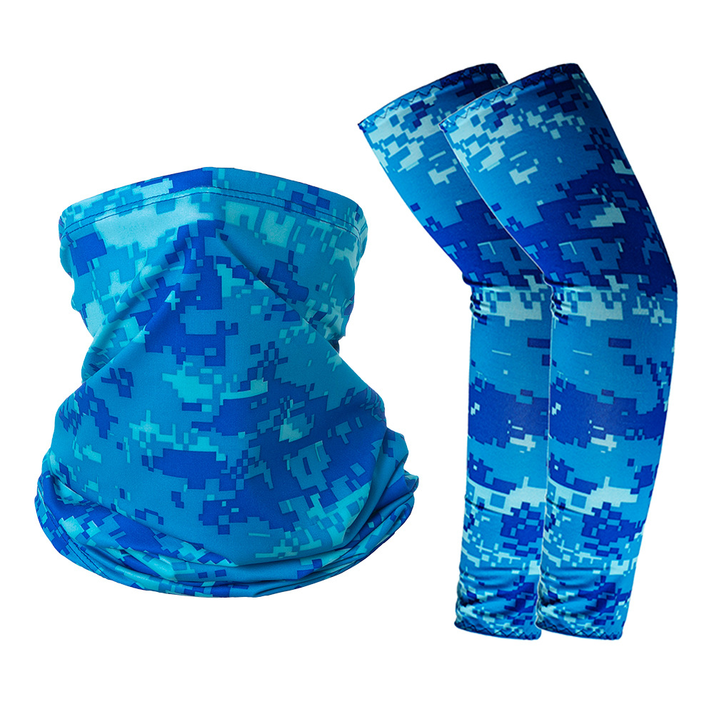 Picture of Ice Silk Sun Protection Sleeves Magic Headscarf Set Summer Sun Protection Cycling Sports Outdoor Equipment Combination Spot Wholesale