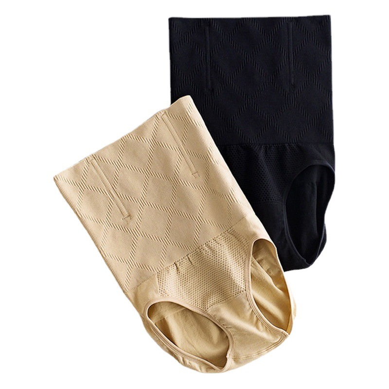 Women's High Waist Hip Lifting and Abdominal Body Shaping Briefs Large Size Seamless Postpartum Bound Plastic Waist Body Shaping Pants