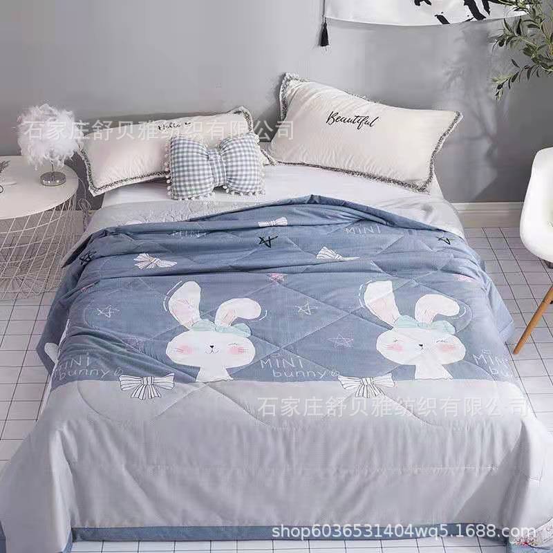Picture of New Summer Cool Quilt Air-Conditioned Quilt Single and Double Thin Quilt Company Welfare Gift Quilt Spring & Fall Quilt Core Machine Washable
