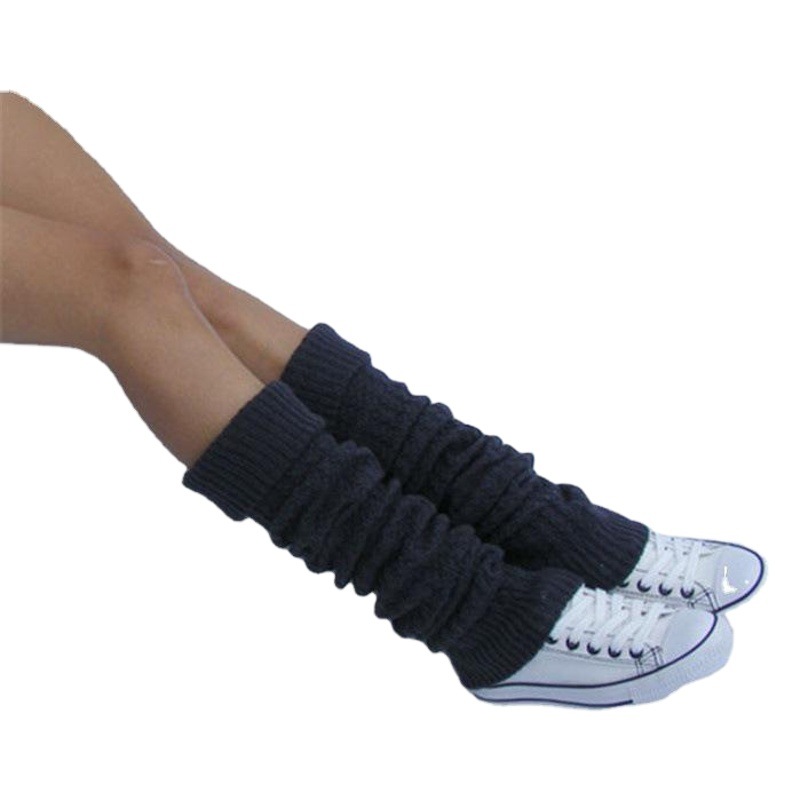 Factory wholesale women's spring and autumn knitted dance leg guard wool twist slim socks knee boots socks