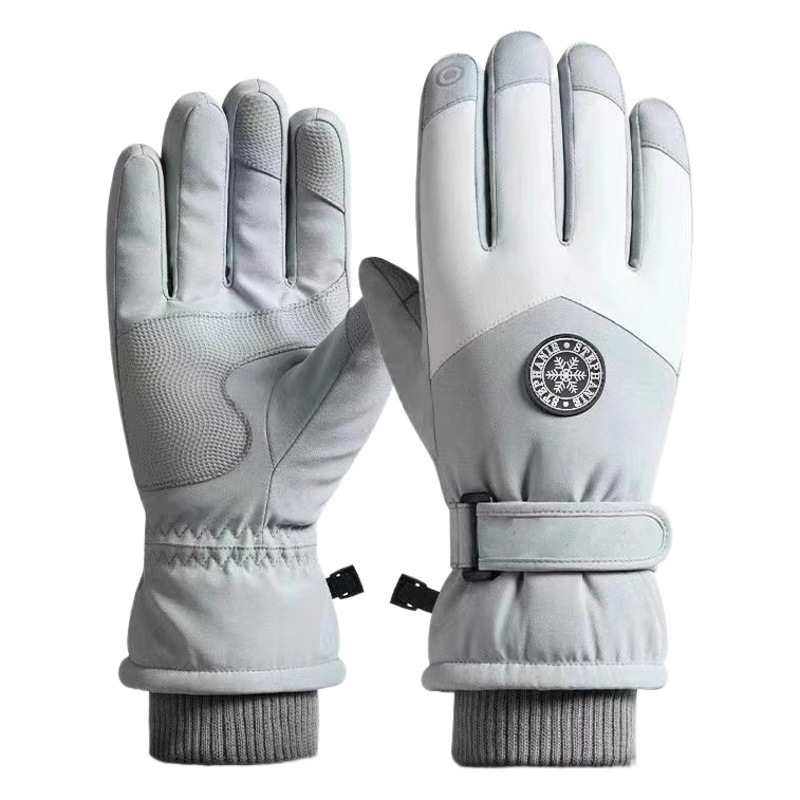 Ski Gloves for Men and Women Riding Motorcycles, Waterproof, Touch Screen, Non-Slip, Velvet, Windproof, Winter Outdoor Warm Gloves