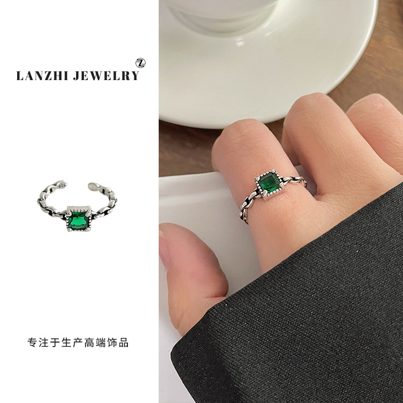 Picture of Lan zhi tai silver simple personality light luxury temperament net red hand jewelry wholesale opening 925 sterling silver ring does not fade
