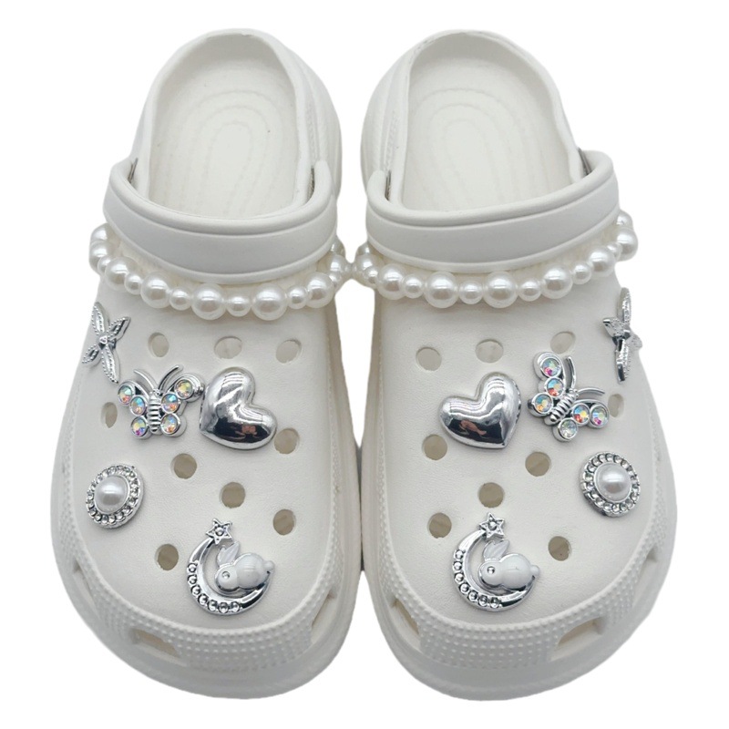 Hole Shoes Decorative Buckle Hole Shoes Accessories Shoelace Stereo Shoe Flower Slippers Adaptable Chain Shoe Buckle Accessories