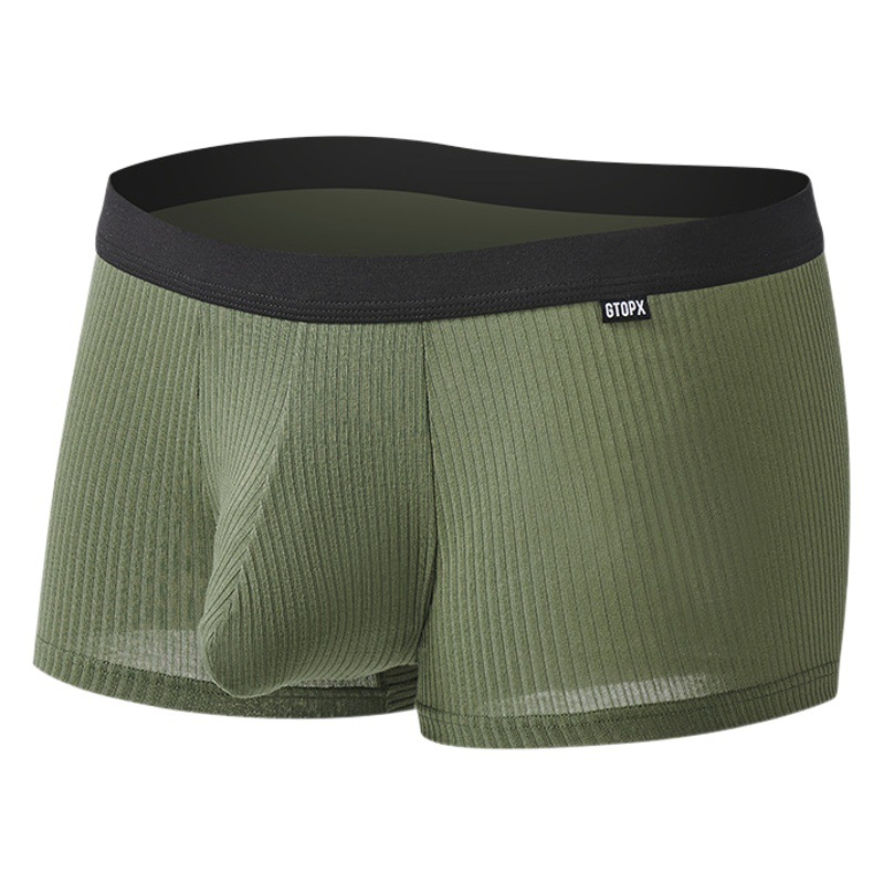 Men's thread enlarged bag U convex elephant nose sweat-absorbent breathable four corners a generation of cross-border underwear boxer