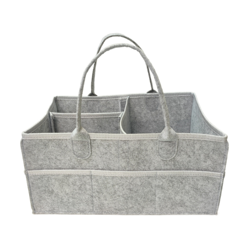 Picture of Cross-border supply felt diaper bag portable diaper storage mummy bag large capacity diaper storage felt bag