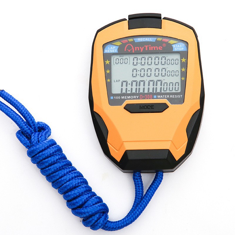 Referee Track and Field Sports Stopwatch Three Rows 100 Multi-Functional Waterproof Digital Stopwatch 308