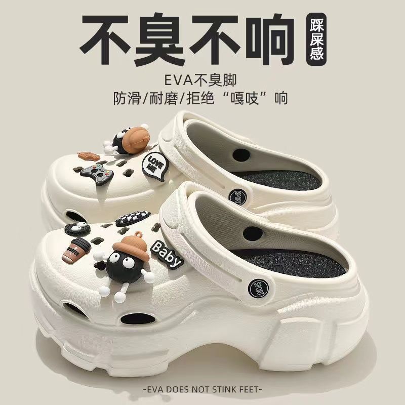 Picture of Baotou EVA hole shoes in 2025 new fashion and versatility student comfortable and casual two-wear non-slip slippers for women's summer