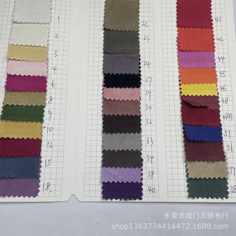 In stock woven cotton elastic corduroy cotton 16 pit elastic corduroy casual clothing shoes and hats bags corduroy