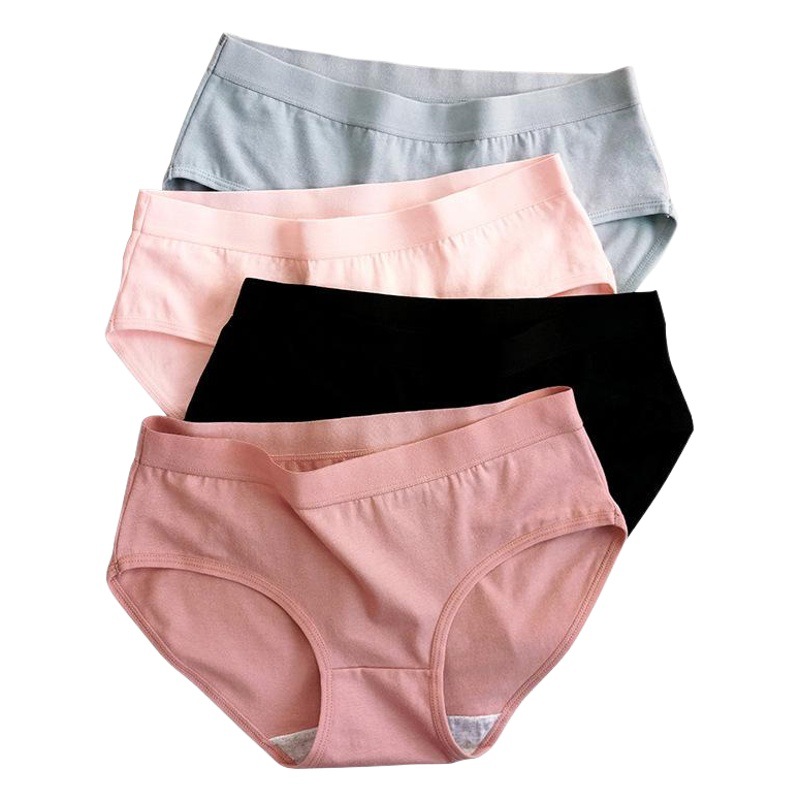 Japanese Style Girls' Underwear Pure Cotton Women's Summer Thin Mid-Waist Beautiful Buttocks Student Junior High School Briefs Pure Cotton Crotch Arm Lift