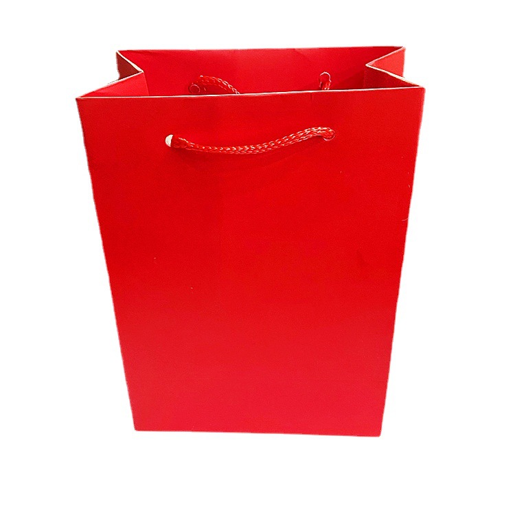 Red Jewelry Bracelet Storage Paper Bag Jewelry Packaging Handbag Live Gift Jewelry Bag Custom Logo