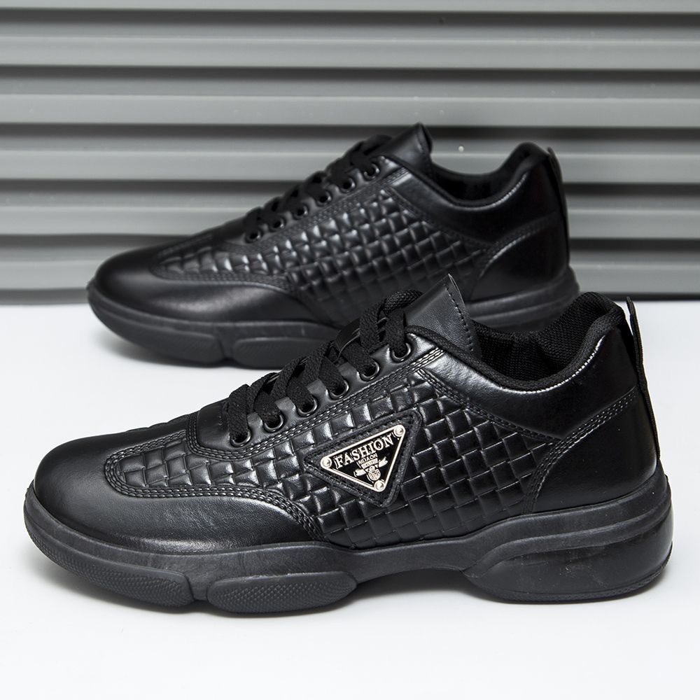 Spring and Autumn 2025 New Leather Shoes Sports Casual Men's Shoes All-match Thick-soled Anti-slip Wear-resistant Leather Men's Work Shoes